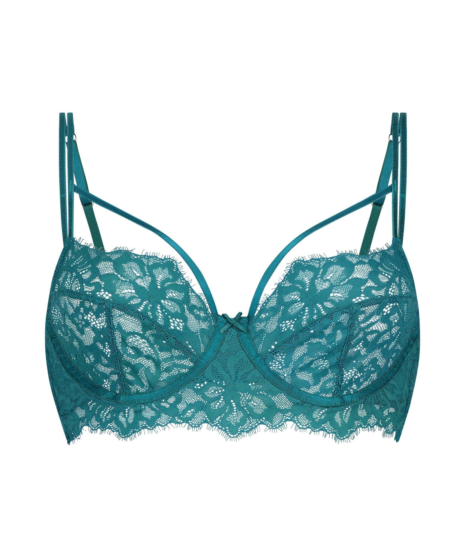 Isabella Non-Padded Underwired Longline Bra in Different Cup Sizes_206357_Deep Lake_01