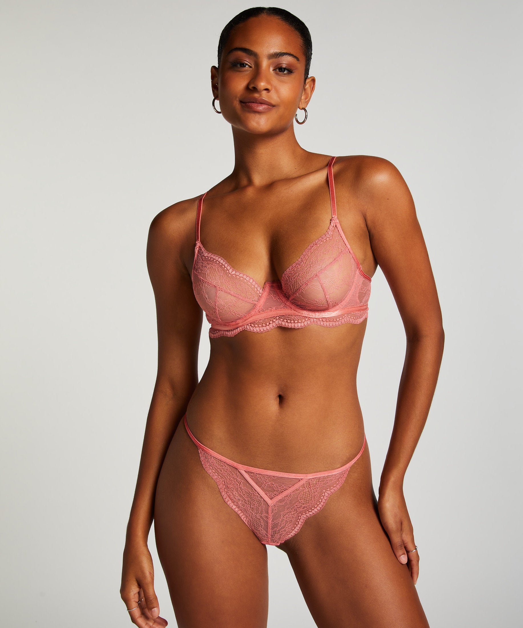 Isabelle Non-Padded Underwired Bra in Different Cup Sizes_206363_Tea Rose_05