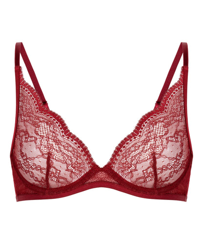 Hunkemoller Tibetan Red Women Isabelle Non-Padded Underwired Bra in Different Cup Sizes SKU: 206365_Tibetan Red Image 05