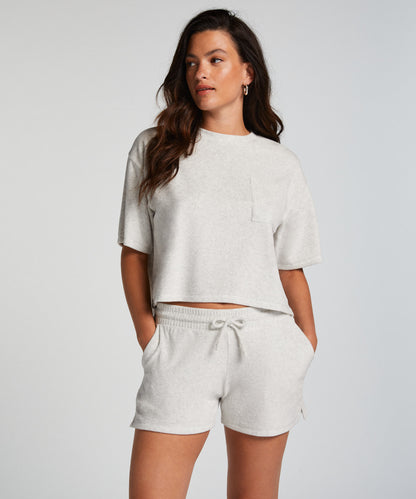 Short-Sleeve Velours Top_206495_Light Grey Melange_03