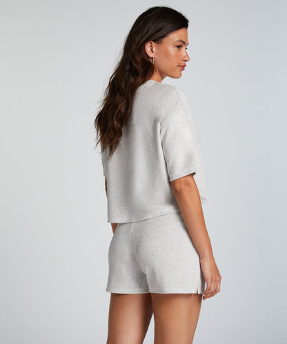 Short-Sleeve Velours Top_206495_Light Grey Melange_04