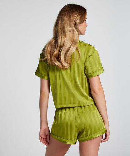 Satin Pyjama Shorts_206499_Lima Bean Green_03
