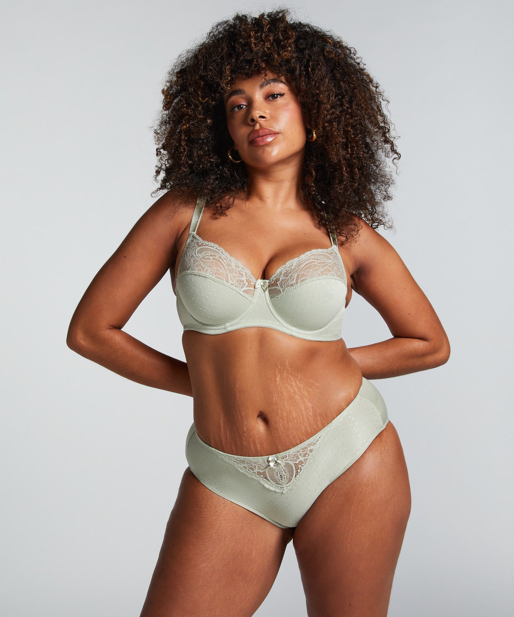 Sophie Non-Padded Underwired Bra in Different Cup Sizes_206725_Desert Sage_05