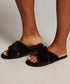 Crossed Fake Fur Slippers_206835_Black_03