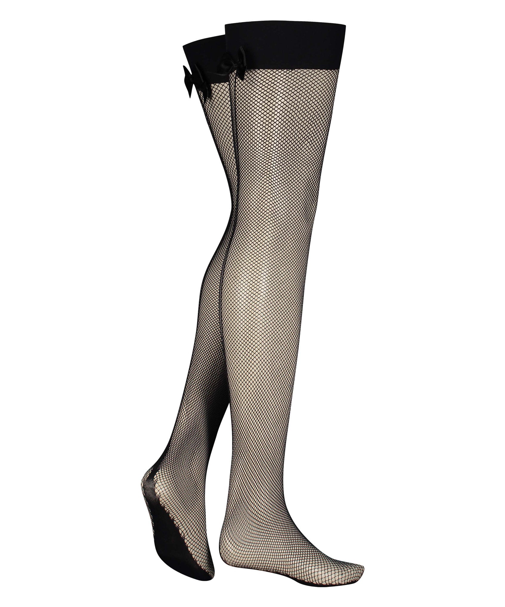 15 Denier Bow Backseam Stay-Ups_206837_Caviar_01