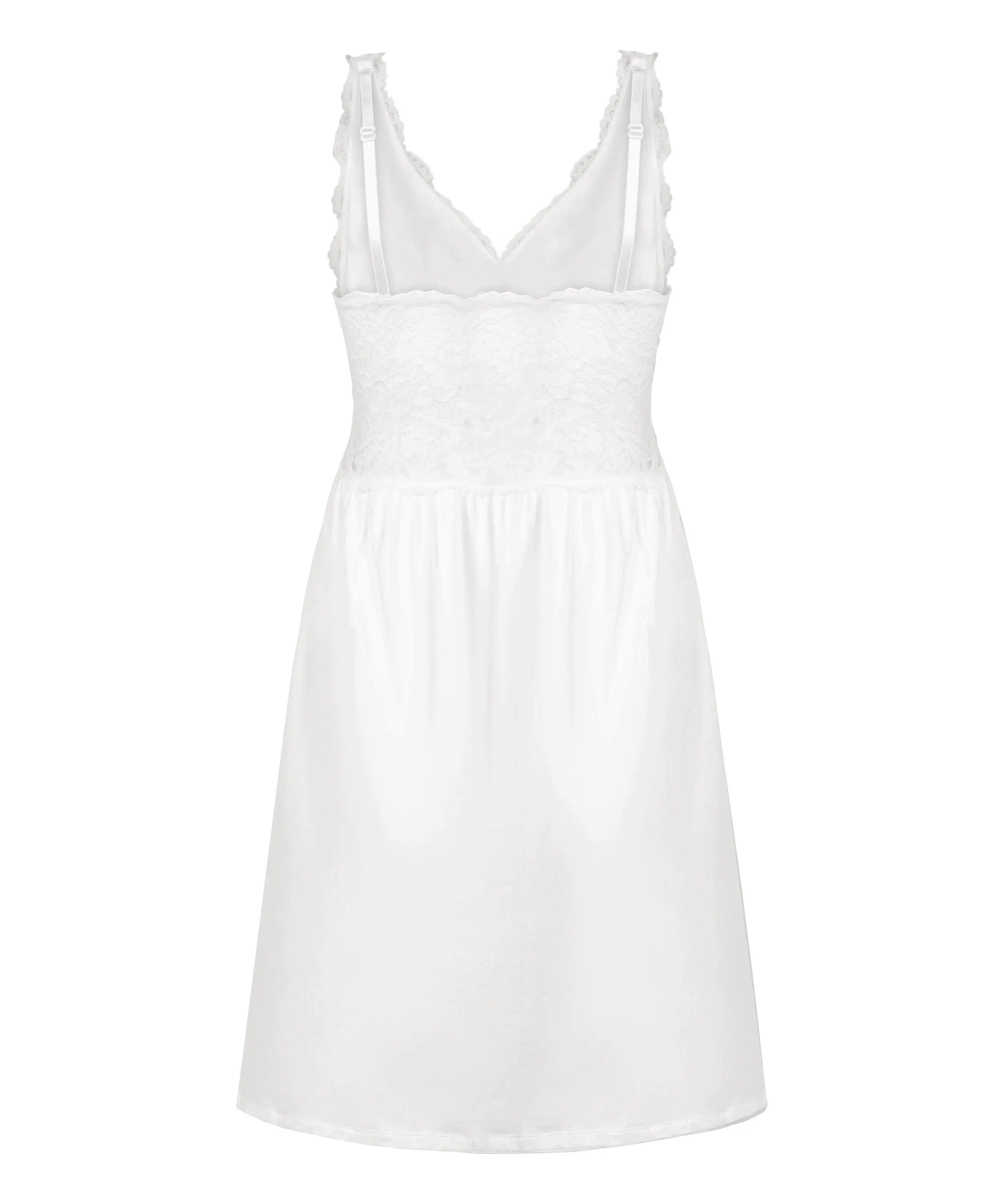 Hunkemoller White Women Nora Lace Slip Dress SKU: 207218_White Image 06
