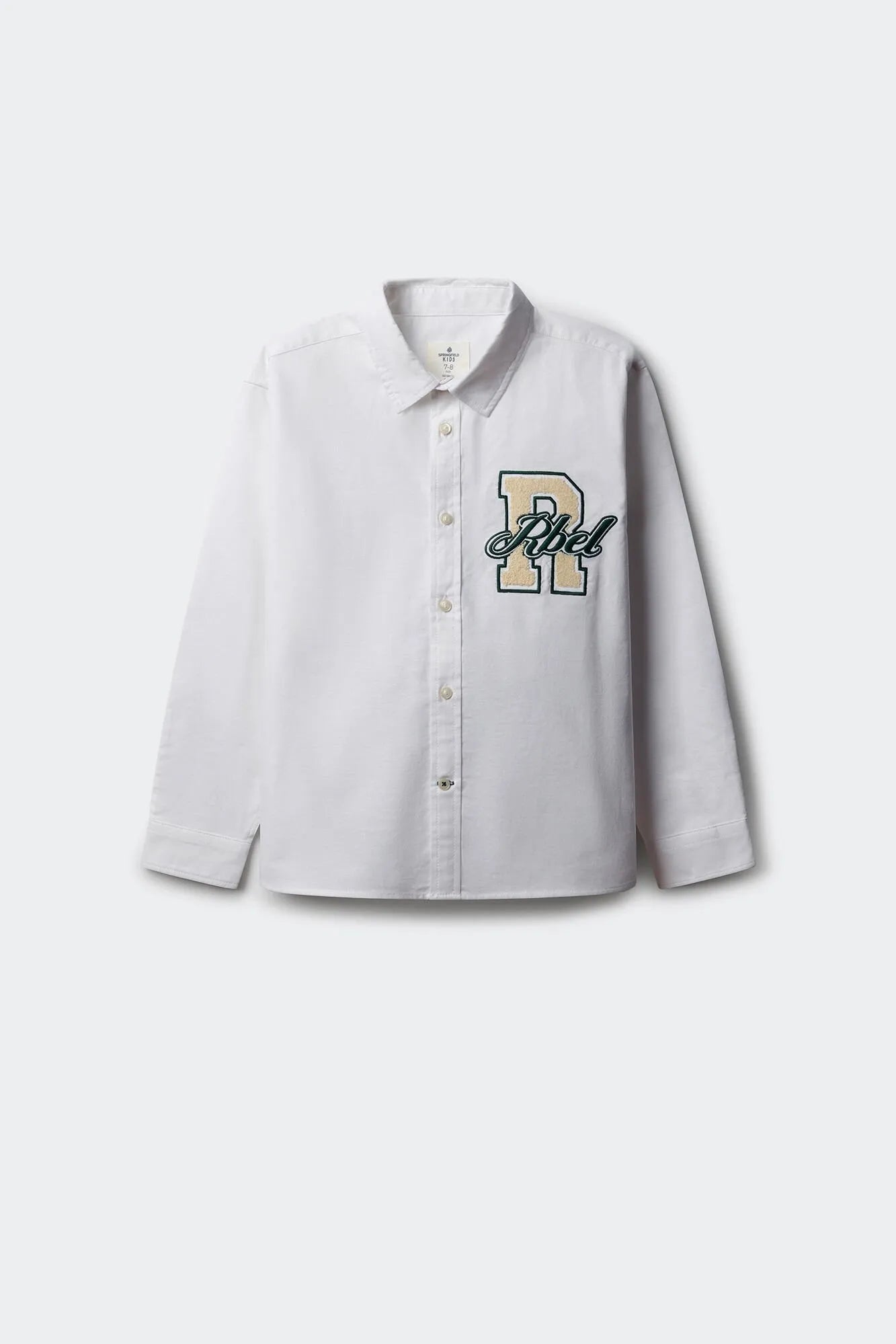 Springfield_White_Oxford Patch Shirt For Boys_2122163_99_01
