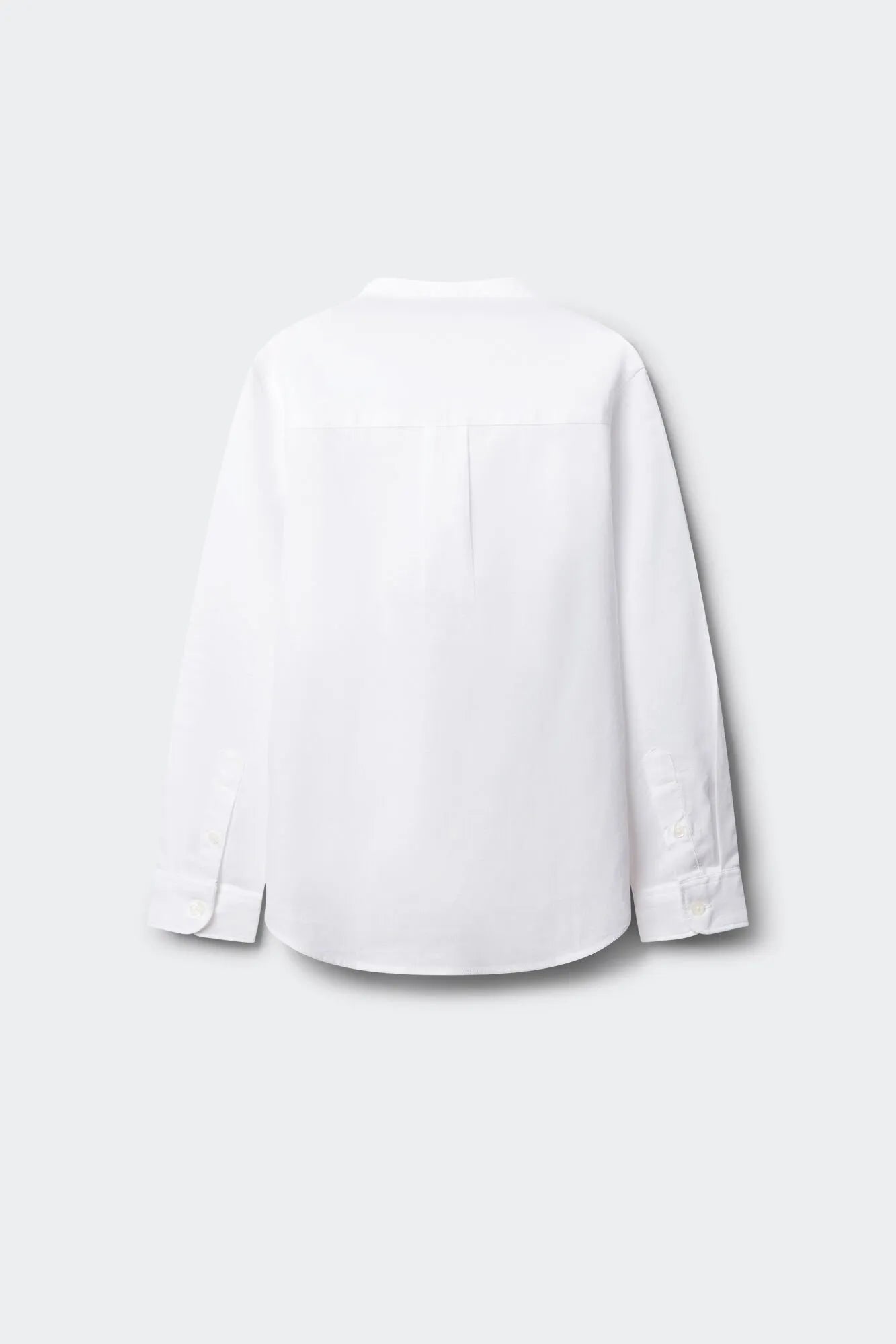 Springfield White Boys Linen Mandarin Collar Shirt SKU: 2123001_99 Image 02