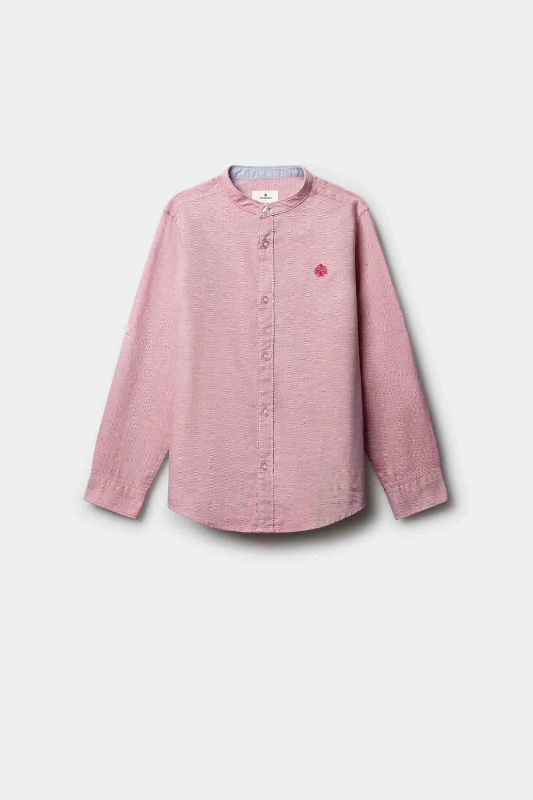 Springfield Red Boys Trevi Mandarin Collar Shirt SKU: 2123004_61 Image 01