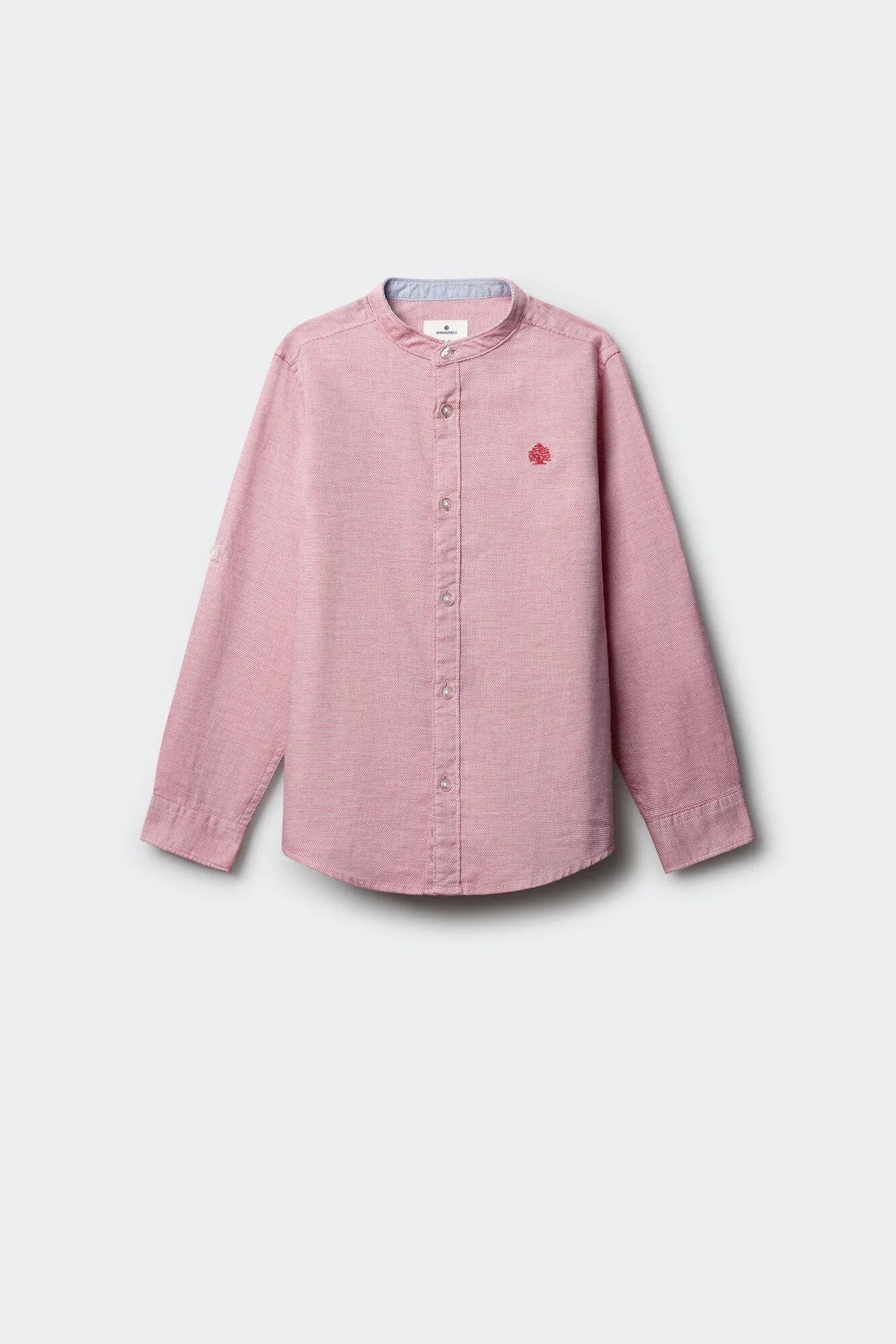 Springfield Red Boys Trevi Mandarin Collar Shirt SKU: 2123004_61 Image 01