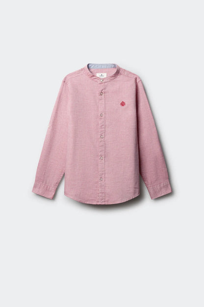 Springfield Red Boys Trevi Mandarin Collar Shirt SKU: 2123004_61 Image 01