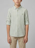 Springfield Green Boys Slub Cotton Shirt SKU: 2123006_22 Image 00