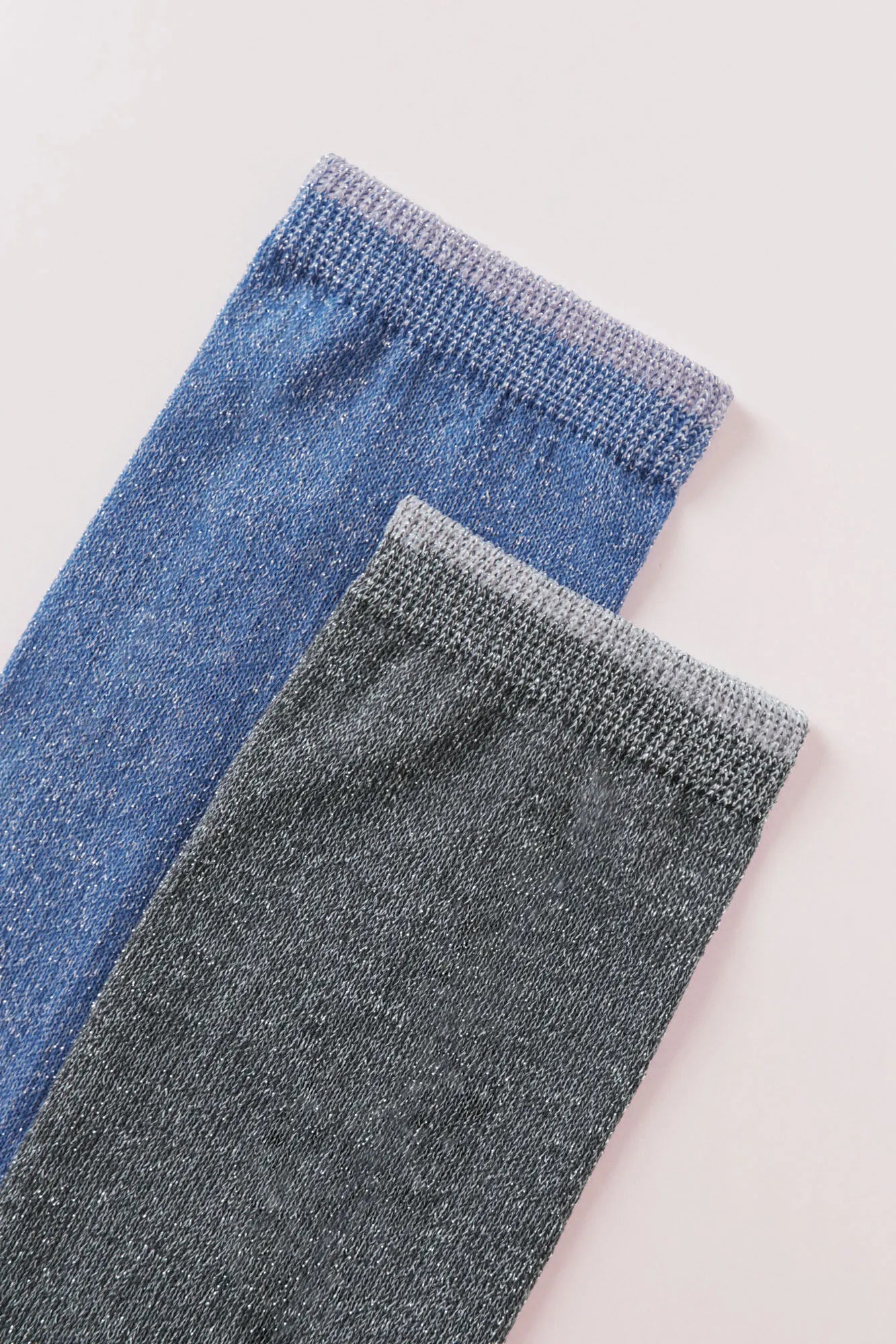 Women Secret_Ivory_Pack of 2 Blue and Gray Lurex Socks_2142585_96_02