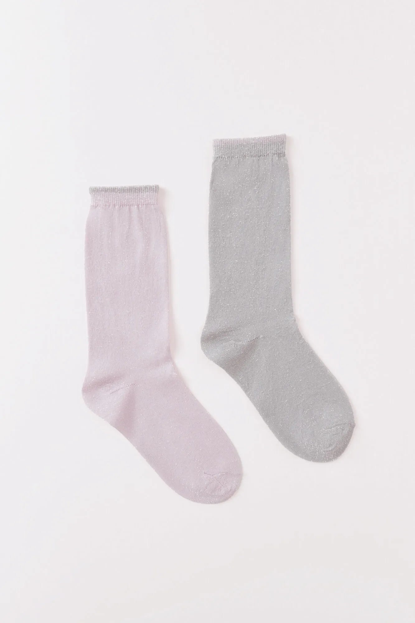 Women Secret_Pink_Pack of 2 Pink and Grey Lurex Socks_2142586_71_01