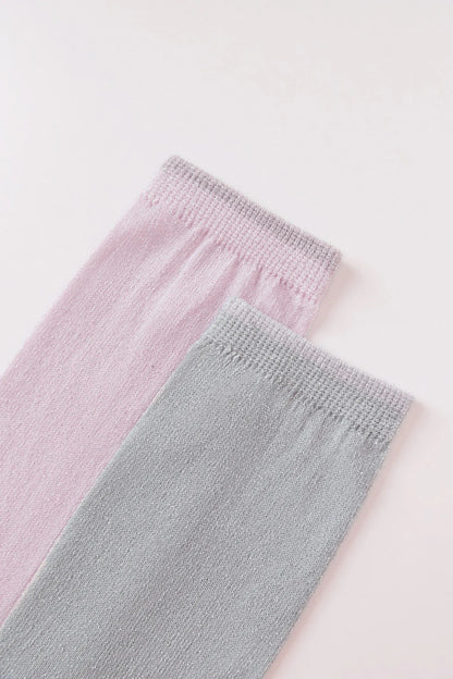 Women Secret_Pink_Pack of 2 Pink and Grey Lurex Socks_2142586_71_02