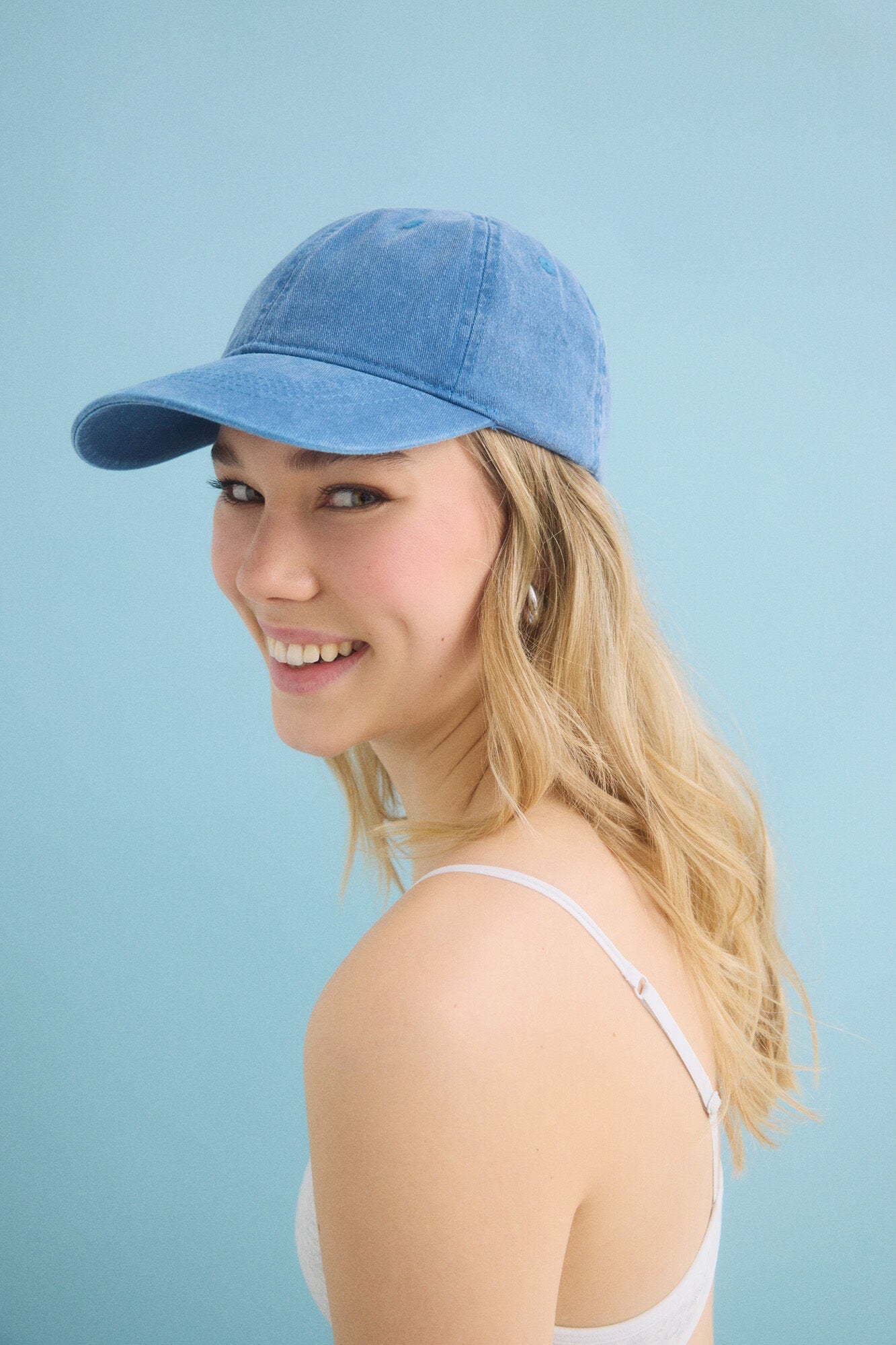 Women Secret_Blue Adjustable Cotton Cap_2149032_17_01