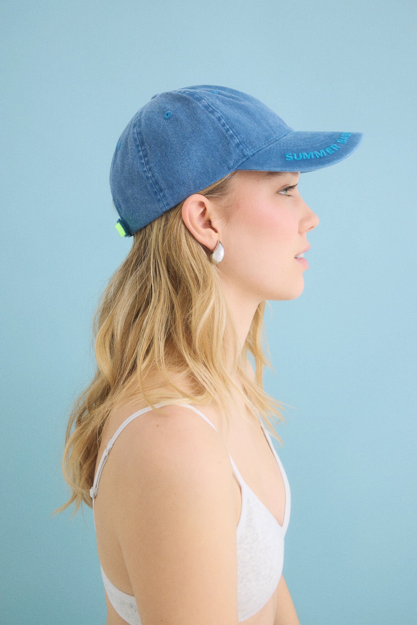 Women Secret_Blue Adjustable Cotton Cap_2149032_17_03
