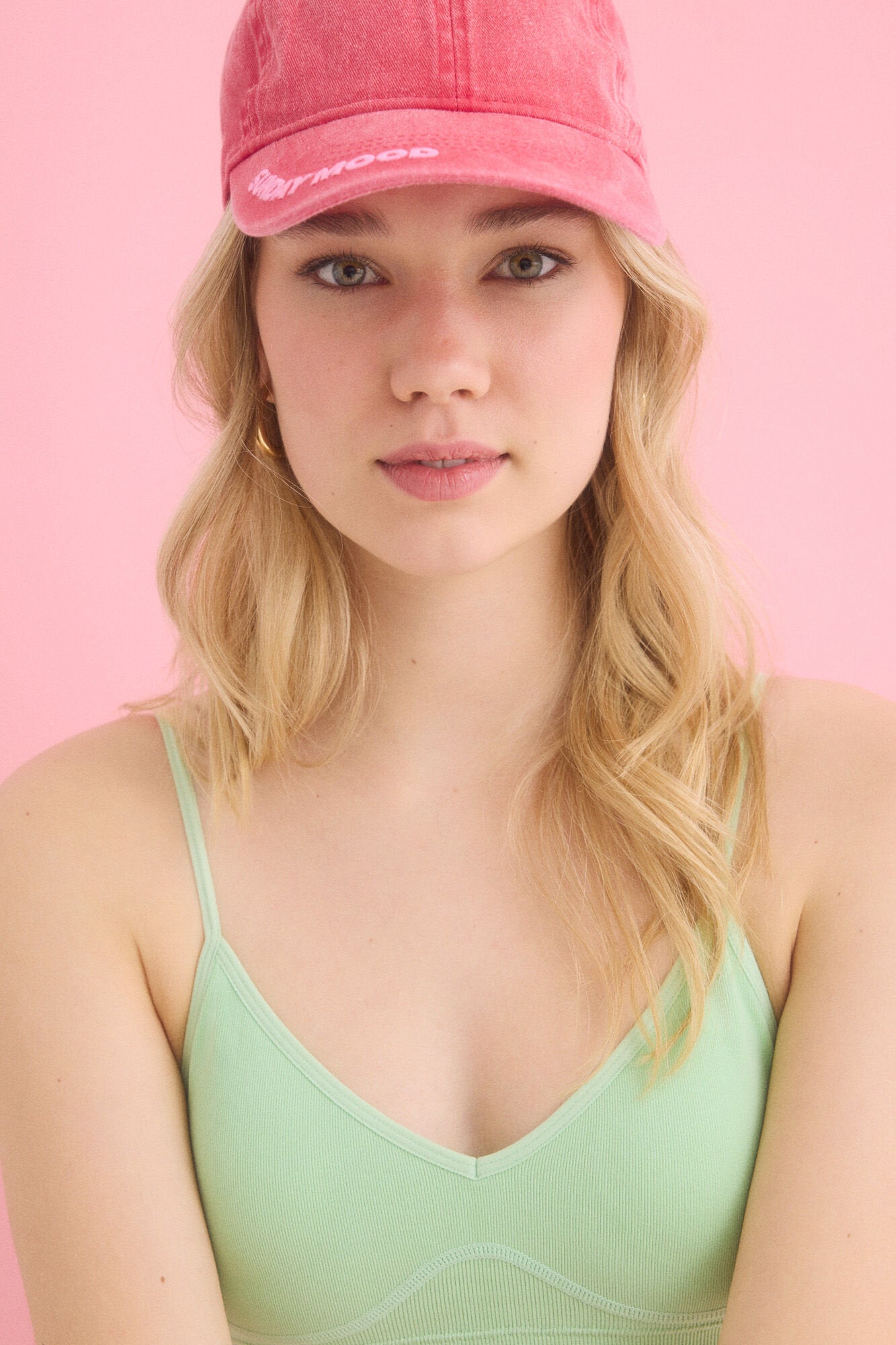 Women Secret_Pink Adjustable Cotton Cap_2149034_73_01
