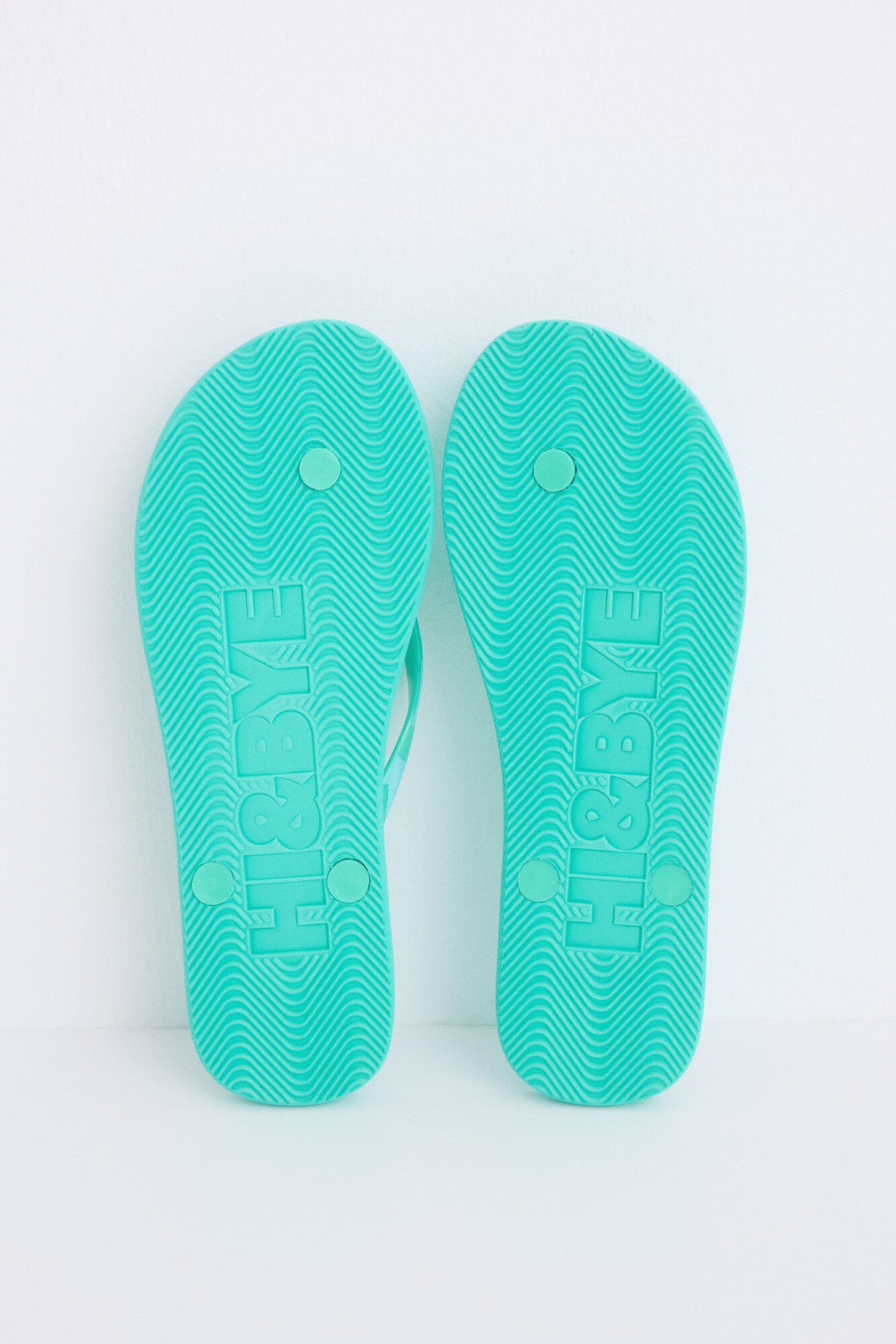 Women Secret_Green Logo Print Flip Flops_2149040_89_04