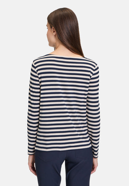 Striped T-Shirt With Boat Neck_03