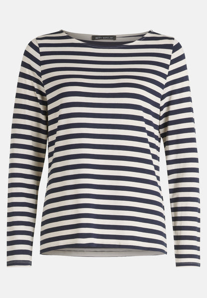 Striped T-Shirt With Boat Neck_04