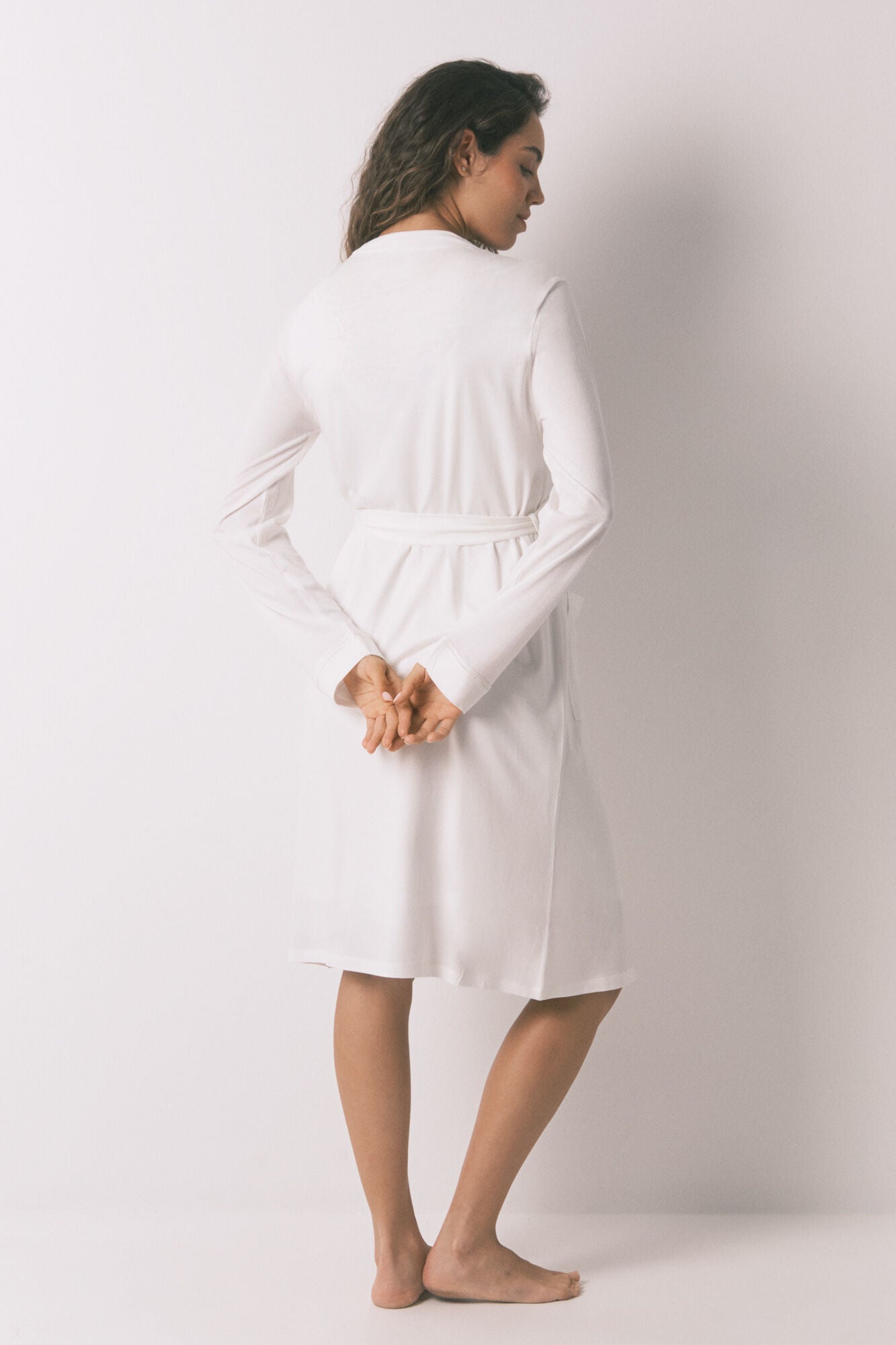Women Secret_White_Classic Ivory &quot;Maternity&quot; Robe_2172316_96_05
