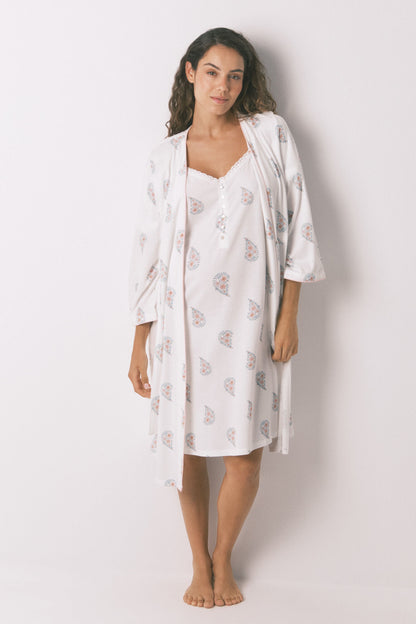 Women Secret_Multi-Color_Long &quot;Maternity&quot; Robe with Ivory Stamp Print_2172317_96_03