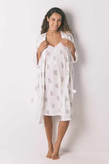 Women Secret_Multi-Color_Long &quot;Maternity&quot; Robe with Ivory Stamp Print_2172317_96_06
