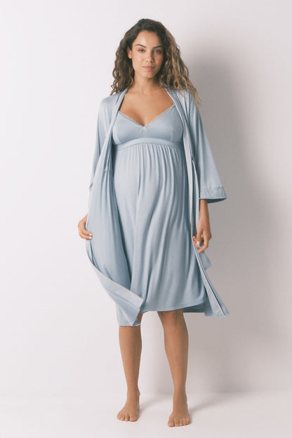 Women Secret_Green_Robe &quot;Maternity&quot; Green Soft Touch Technical Gown_2172319_26_06