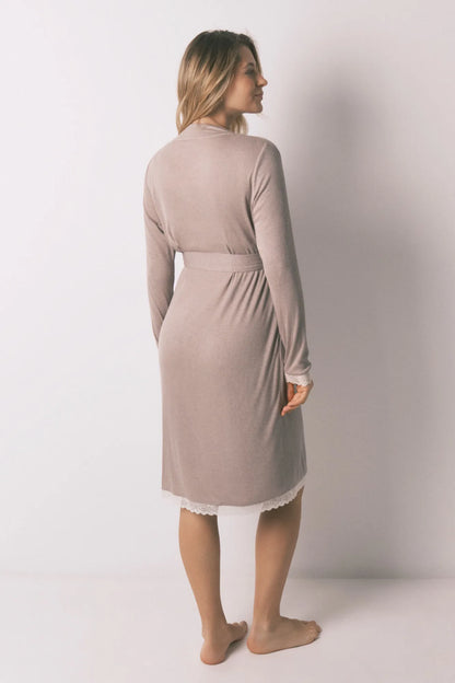 Women Secret_Tan_Grey Maternity Belted Robe_2173138_35_05