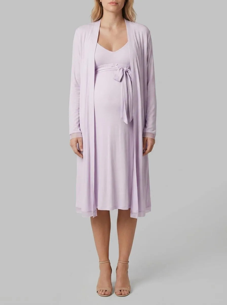 Women Secret_Purple_Lilac Ribbed Midi Maternity Robe_2173140_75_00