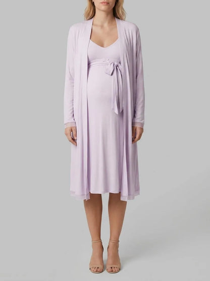 Women Secret_Purple_Lilac Ribbed Midi Maternity Robe_2173140_75_00