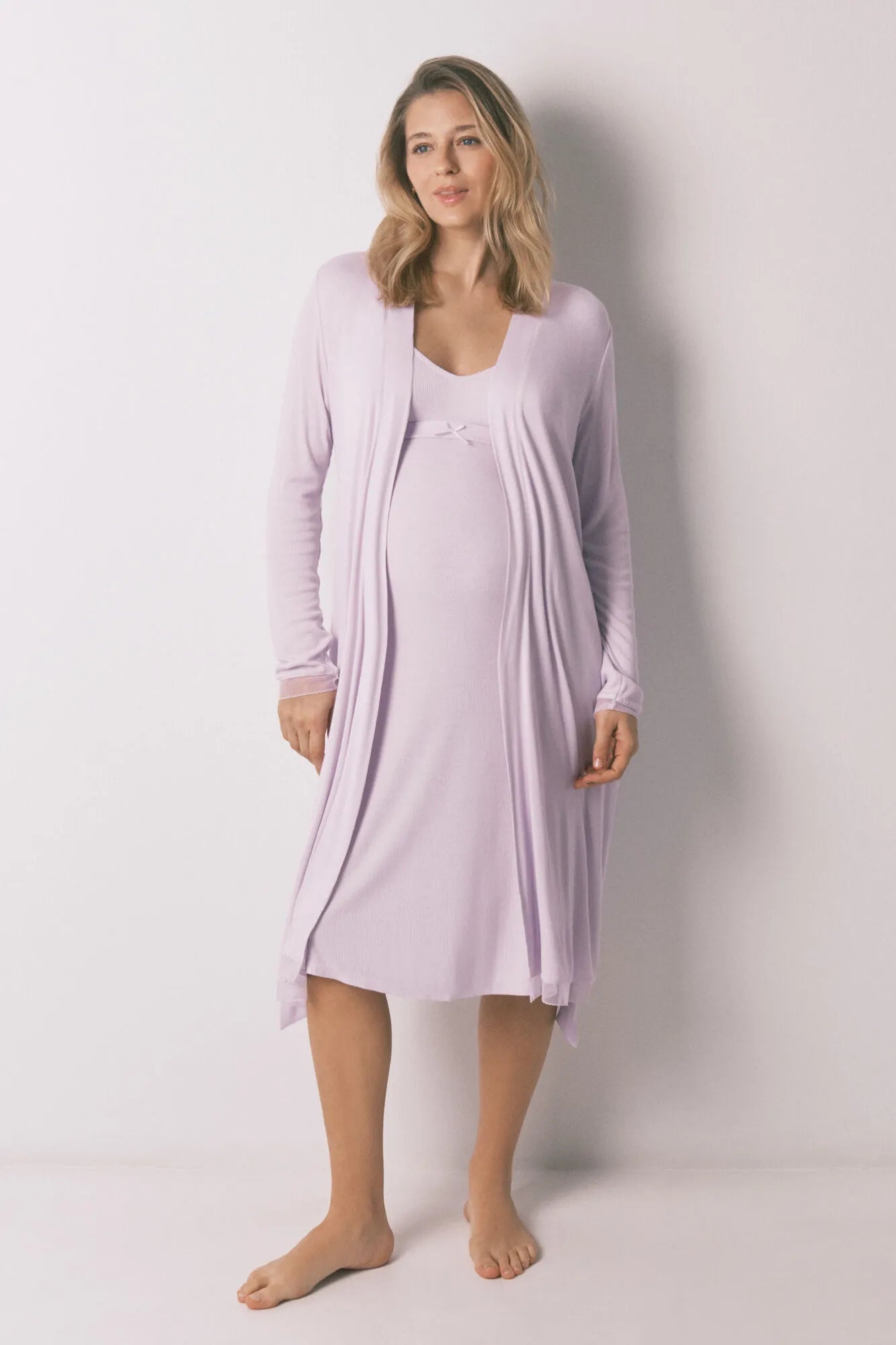 Women Secret_Purple_Lilac Ribbed Midi Maternity Robe_2173140_75_06