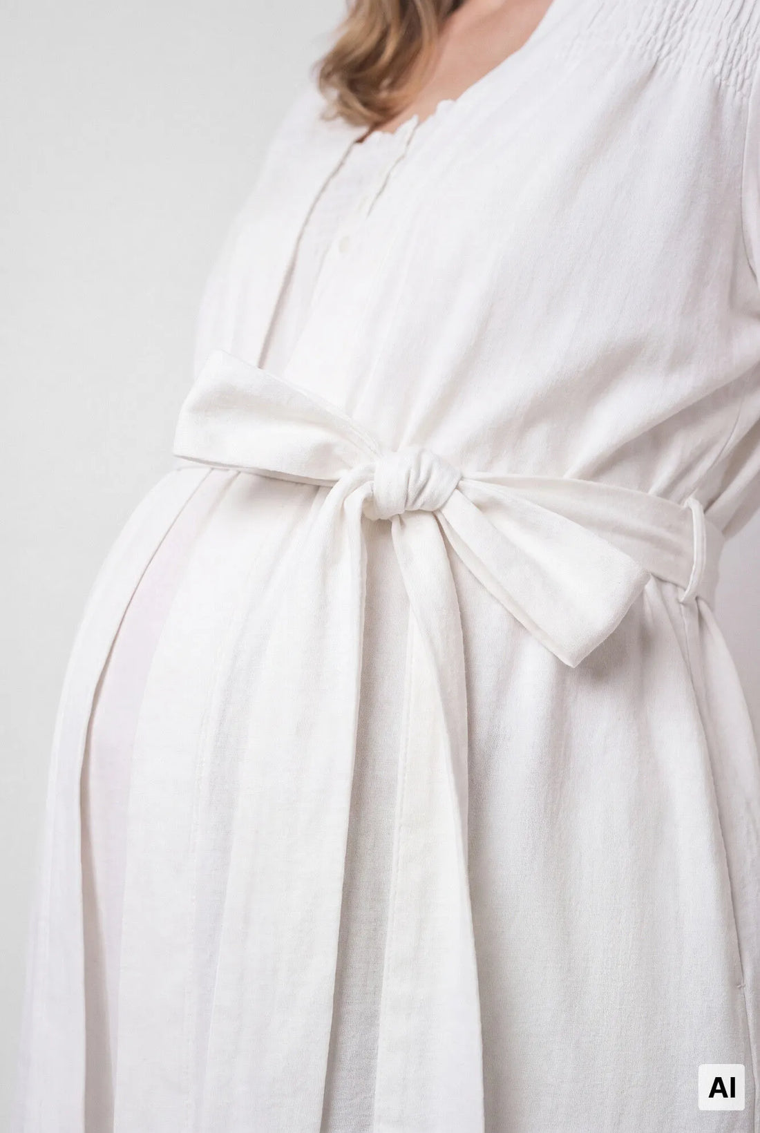 Women Secret Ivory Women White Cotton Belted Robe SKU: 2174162_96 Image 02
