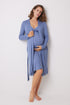 Blue Midi Soft Touch "Maternity" Robe_01