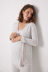 Short "Maternity" Gown In Grey Viscose_01