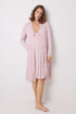 Pink Midi Soft Touch "Maternity" Robe_01