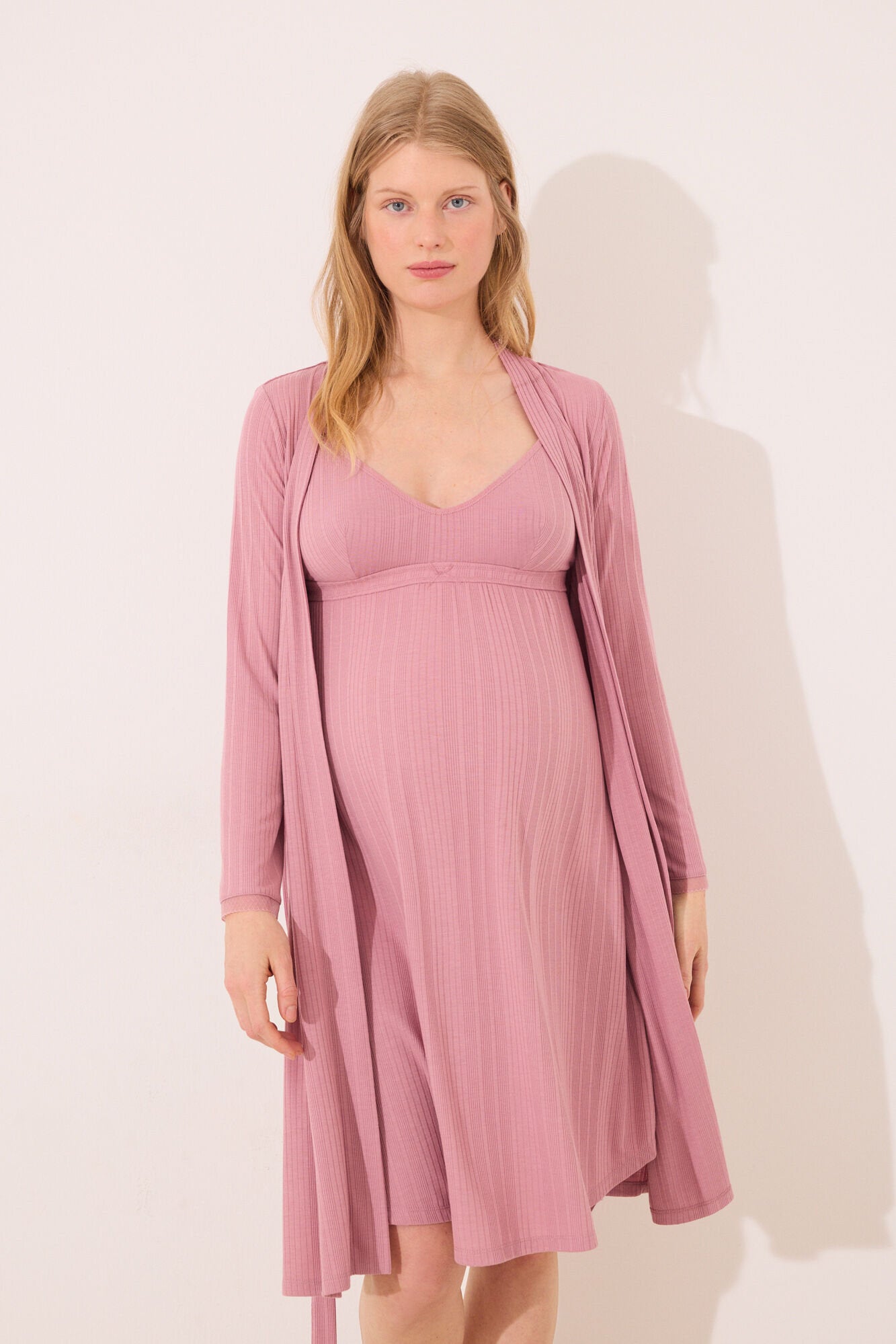 Women Secret_Pink "Maternity" Pointelle Midi Robe_2179122_72_07