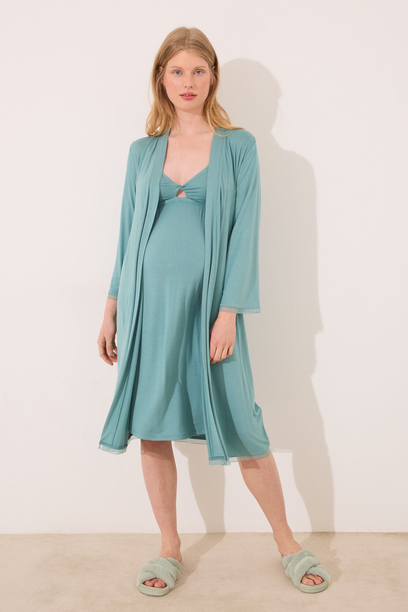 Women Secret_Green "Maternity" Robe_2179126_21_01