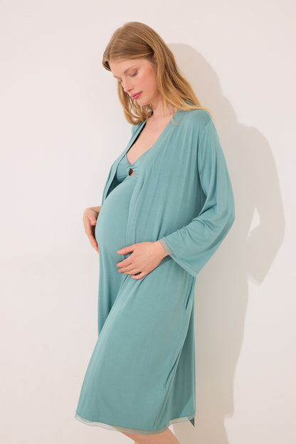 Women Secret_Green "Maternity" Robe_2179126_21_03