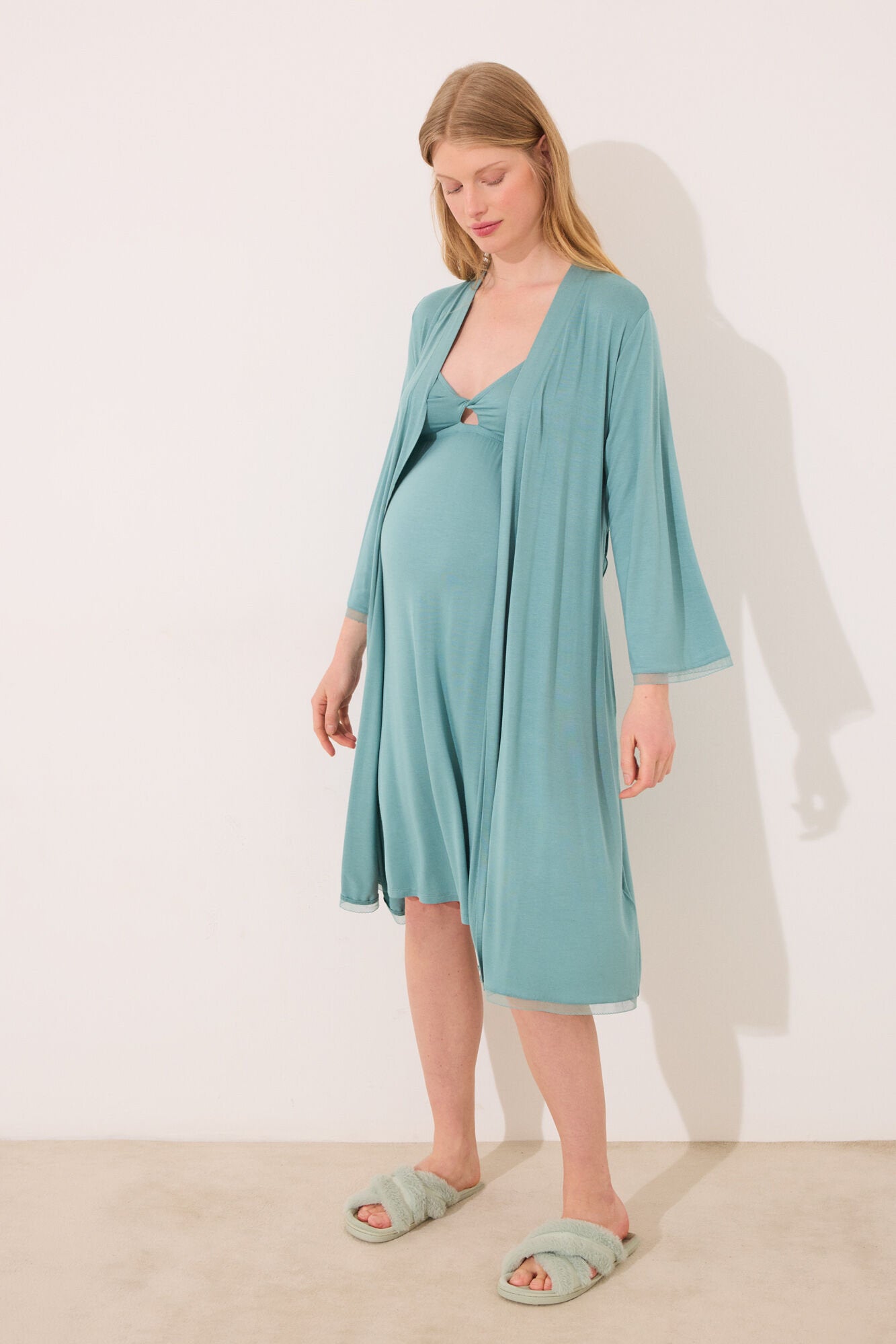 Women Secret_Green "Maternity" Robe_2179126_21_07