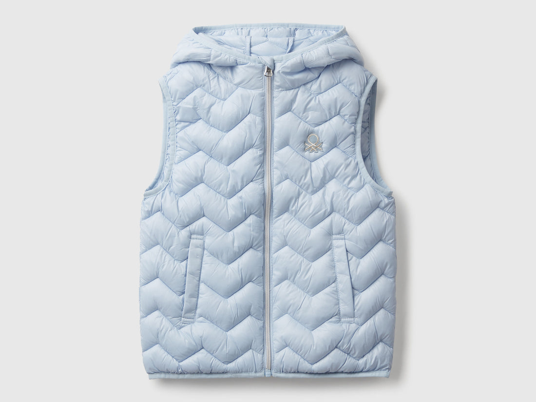 Benetton_Light Blue_Padded Vest with Hood_21INCJ00Q_11Y_01
