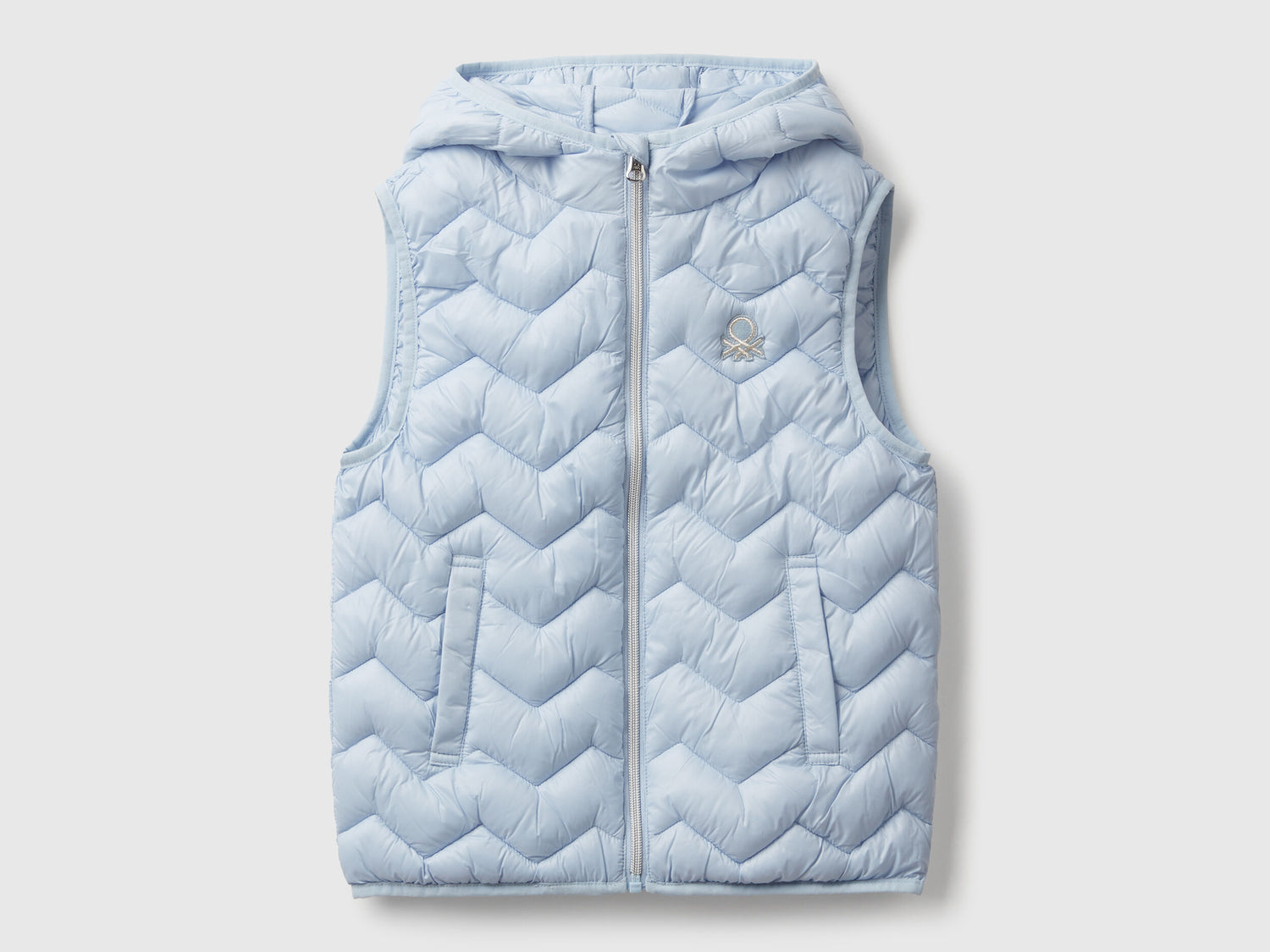 Benetton_Light Blue_Padded Vest with Hood_21INCJ00Q_11Y_01