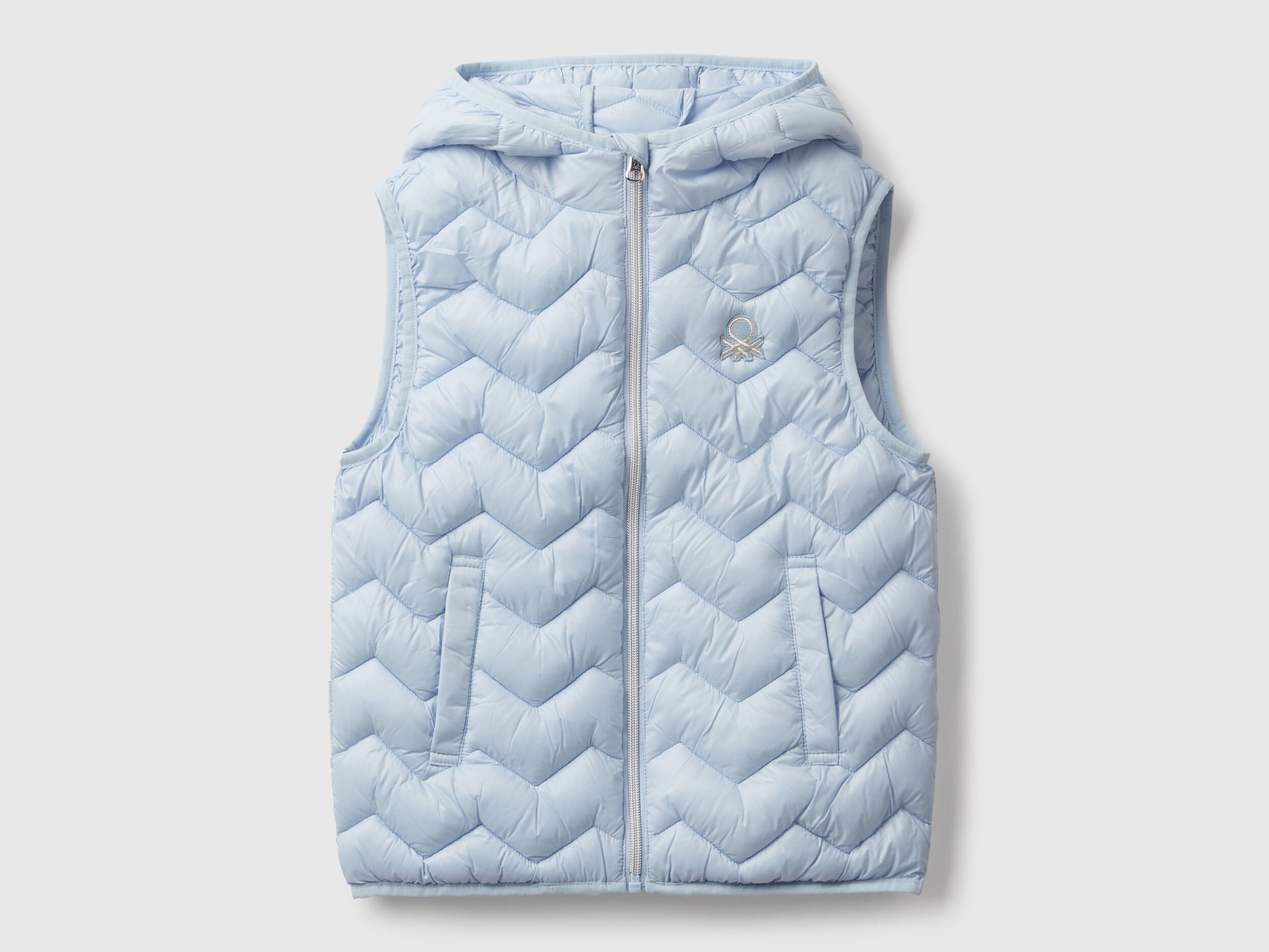 Benetton_Light Blue_Padded Vest with Hood_21INCJ00Q_11Y_01