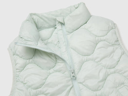 Benetton Light Green Girls Padded Sleeveless Jacket SKU: 21INCJ01A_00M Image 03