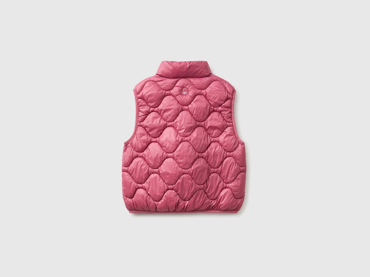 Benetton Fuchsia Girls Padded Sleeveless Jacket SKU: 21INCJ01A_2J4 Image 02