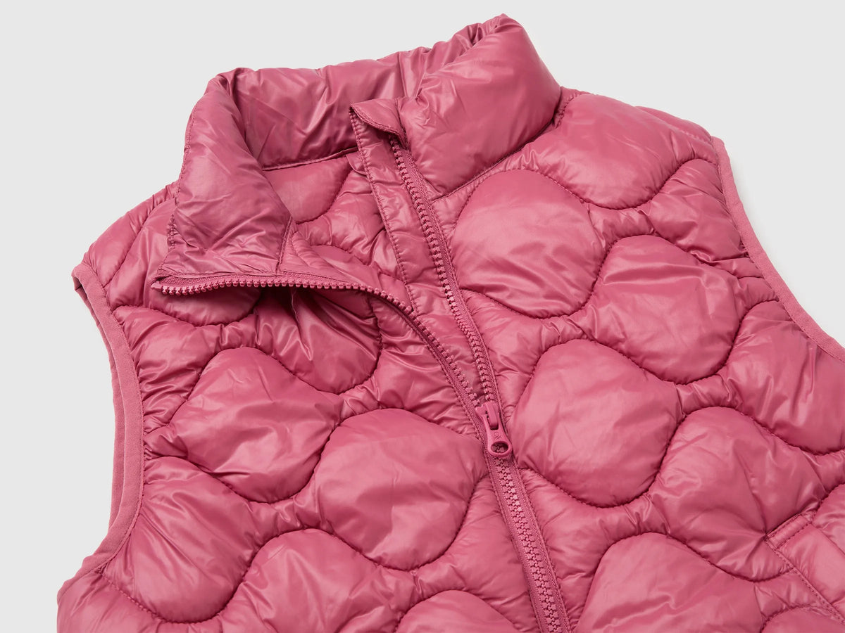 Benetton Fuchsia Girls Padded Sleeveless Jacket SKU: 21INCJ01A_2J4 Image 03