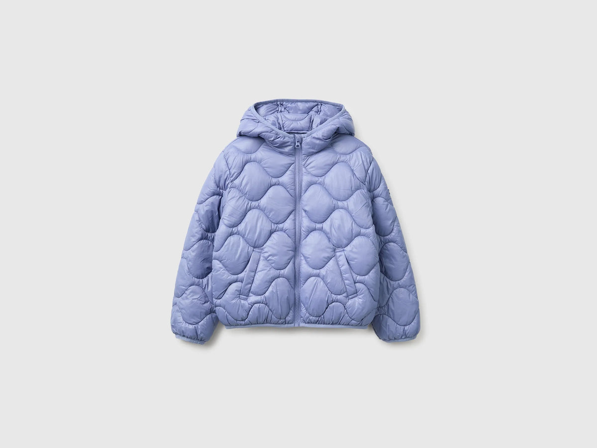 Benetton Violet Girls Padded Jacket with Hood SKU: 21INCN07F_19J Image 01