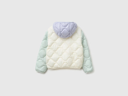 Benetton Creamy White Girls Padded Jacket with Hood SKU: 21INCN07F_901 Image 02