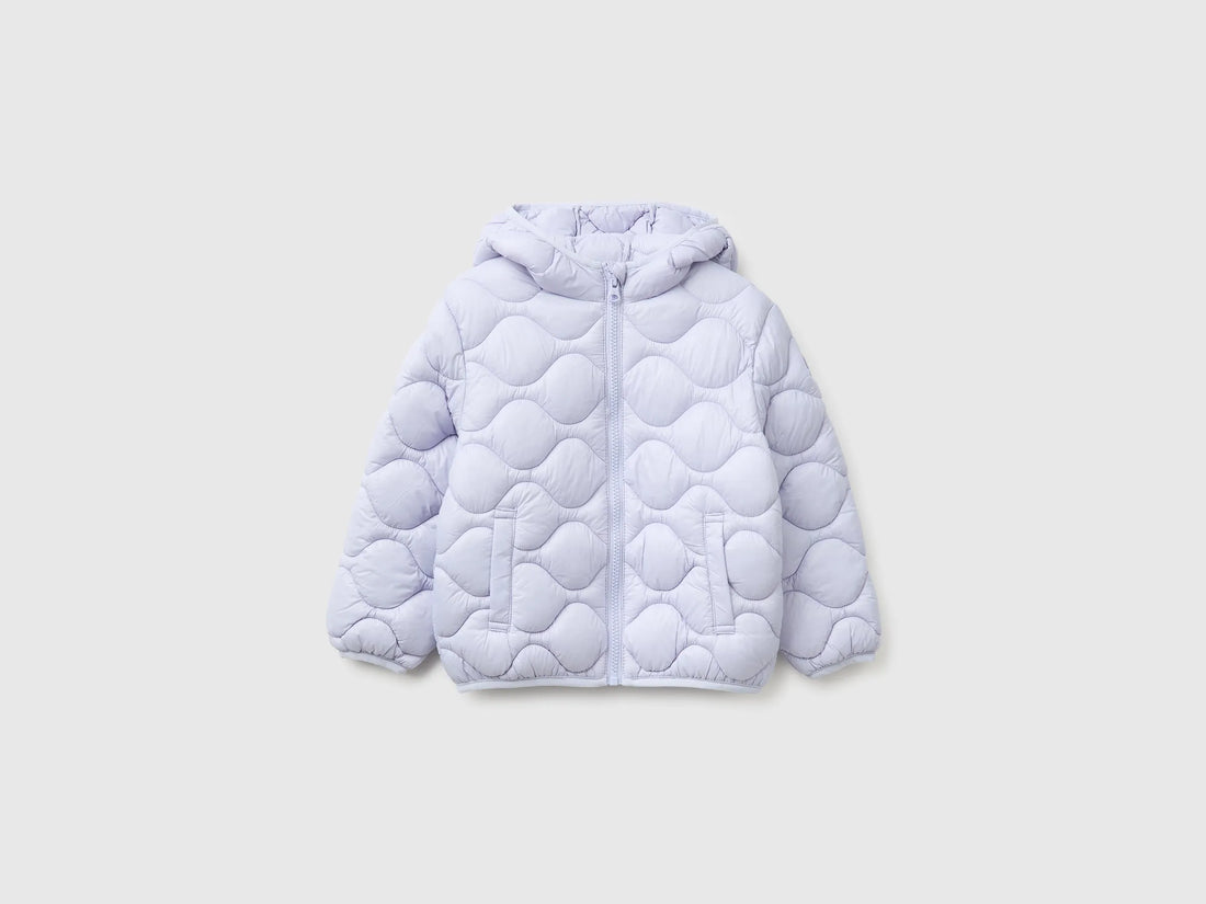 Benetton Lavender Girls Padded Jacket with Hood SKU: 21INGN04M_19B Image 01